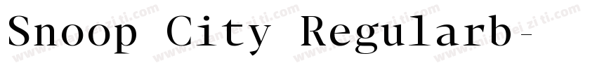 Snoop City Regularb字体转换